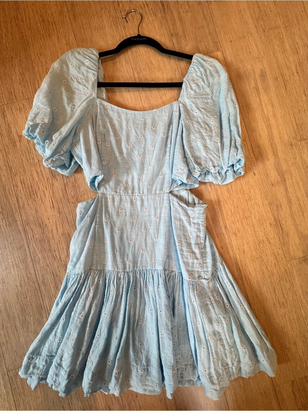 Lilly Pulitzer Powder Blue Puff Sleeve Eyelet Mini Dress